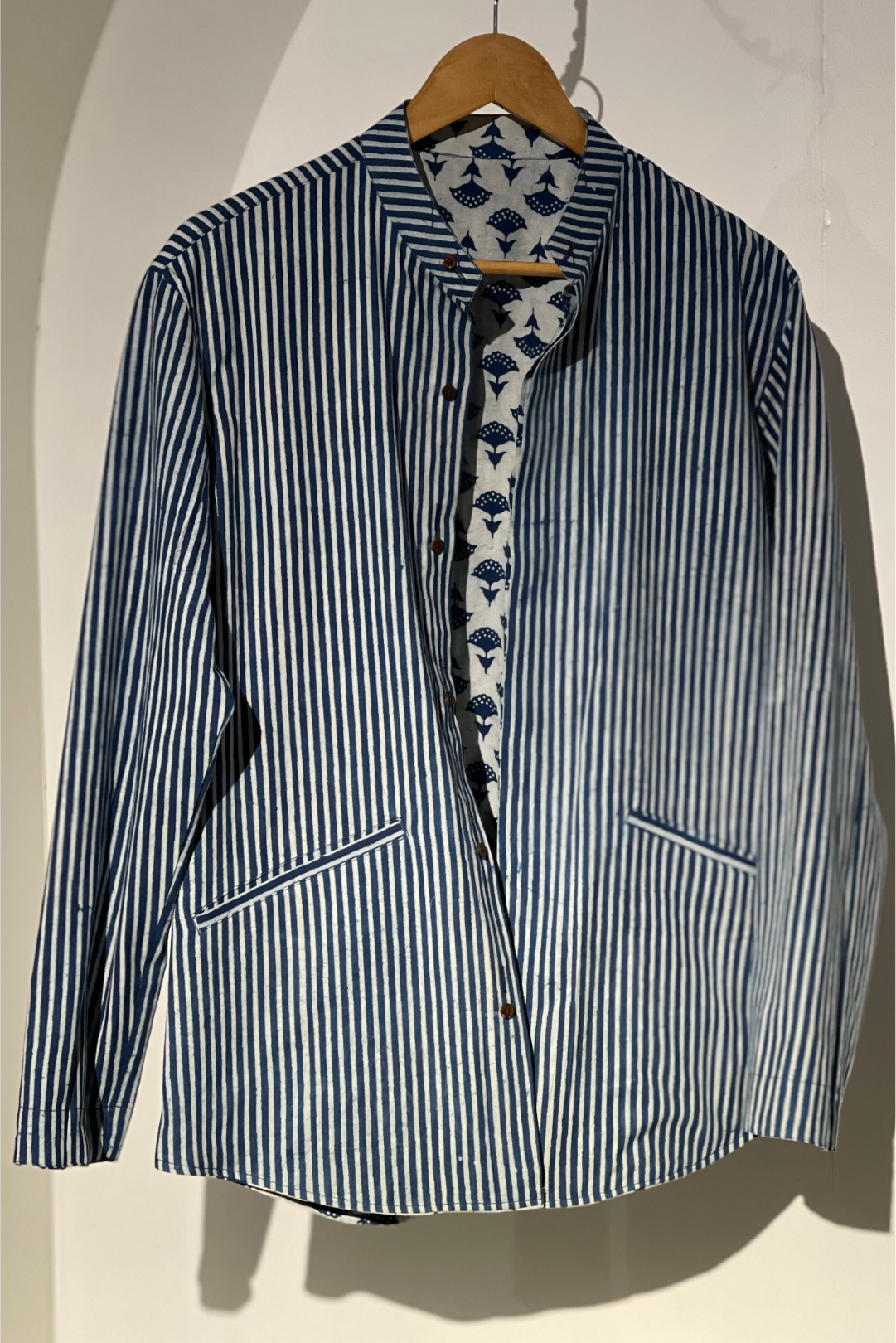 REVERSIBLE INDIGO SUMMER UNISEX JACKET Antaratma Conscious living