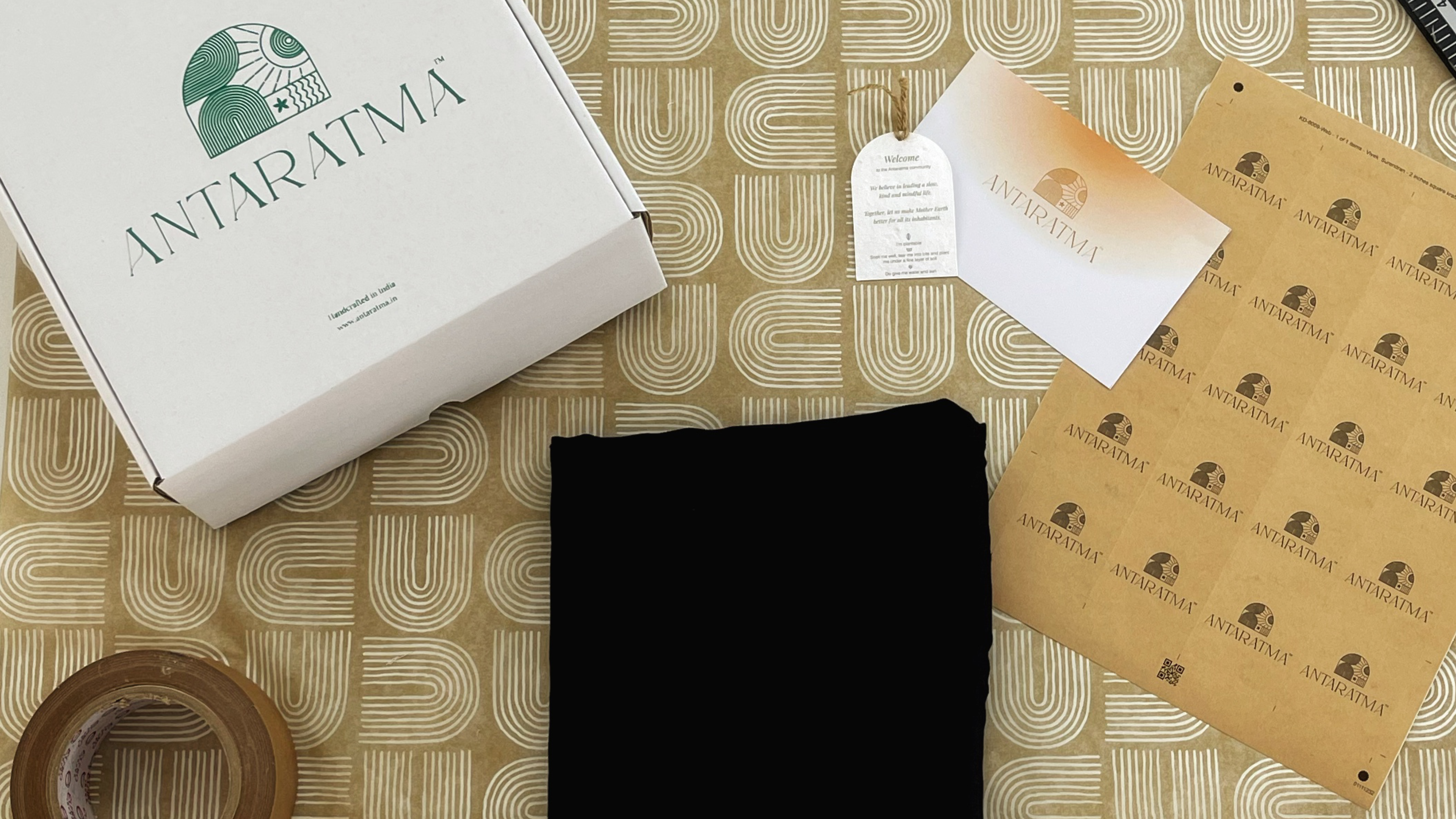 At Antaratma, we have 100% sustainable, compostable packaging