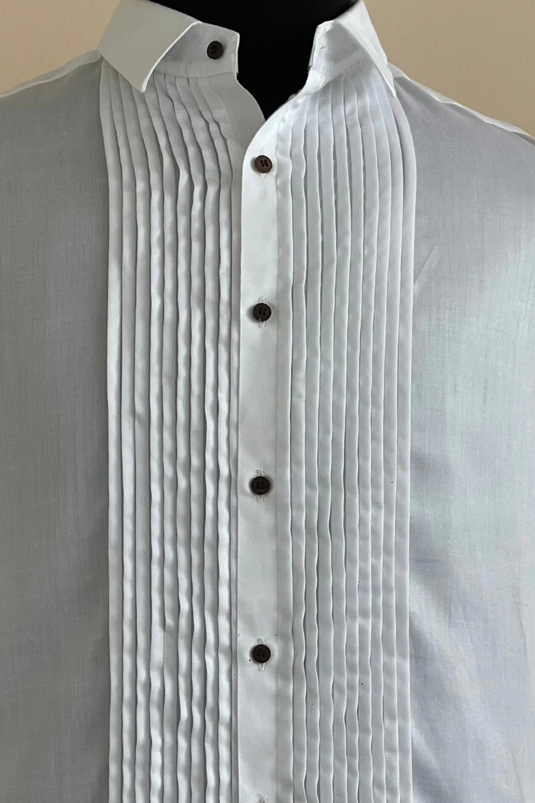 Tuxedo Shirt in Tencel™ Satin Optic White