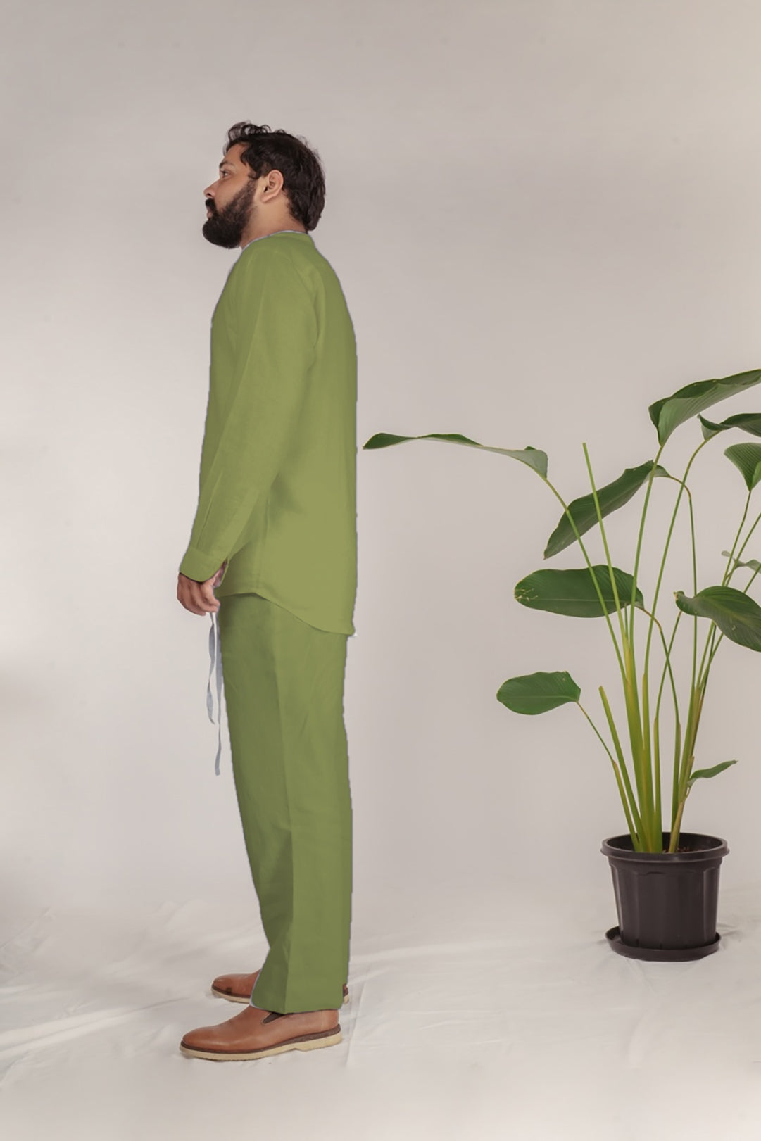 Olive Branch Drift Hemp Lounge Trousers for Men