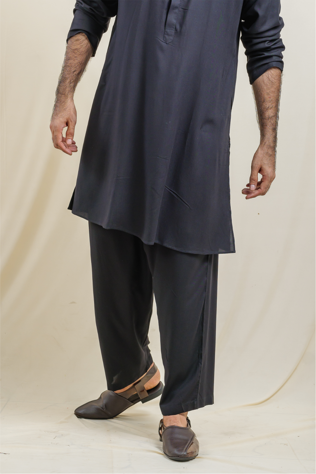 Charcoal Black Ascent Modal Satin Pajama