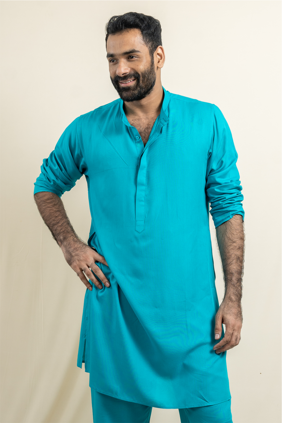 Aqua Ascent Modal Satin Kurta