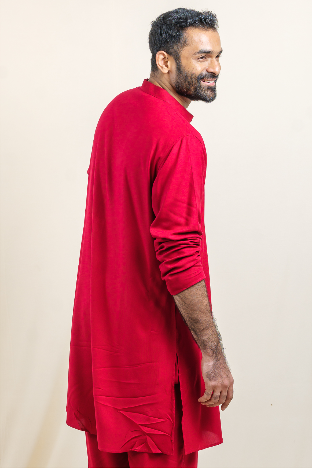 Royal Maroon Ascent Modal Satin Kurta