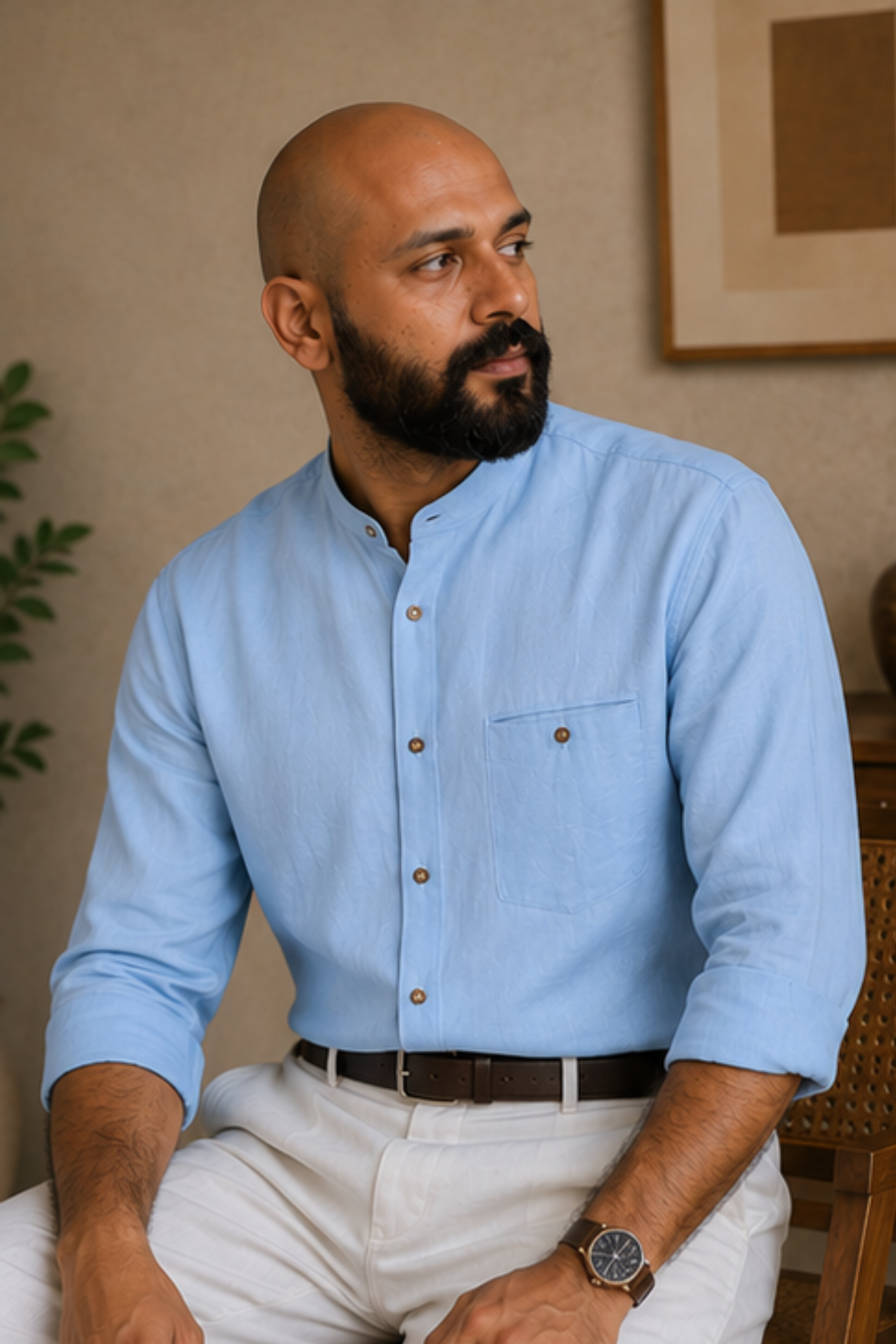 Majestic Olive Branch Hemp Overlay – Sustainable Hemp Layering Jacket for Men