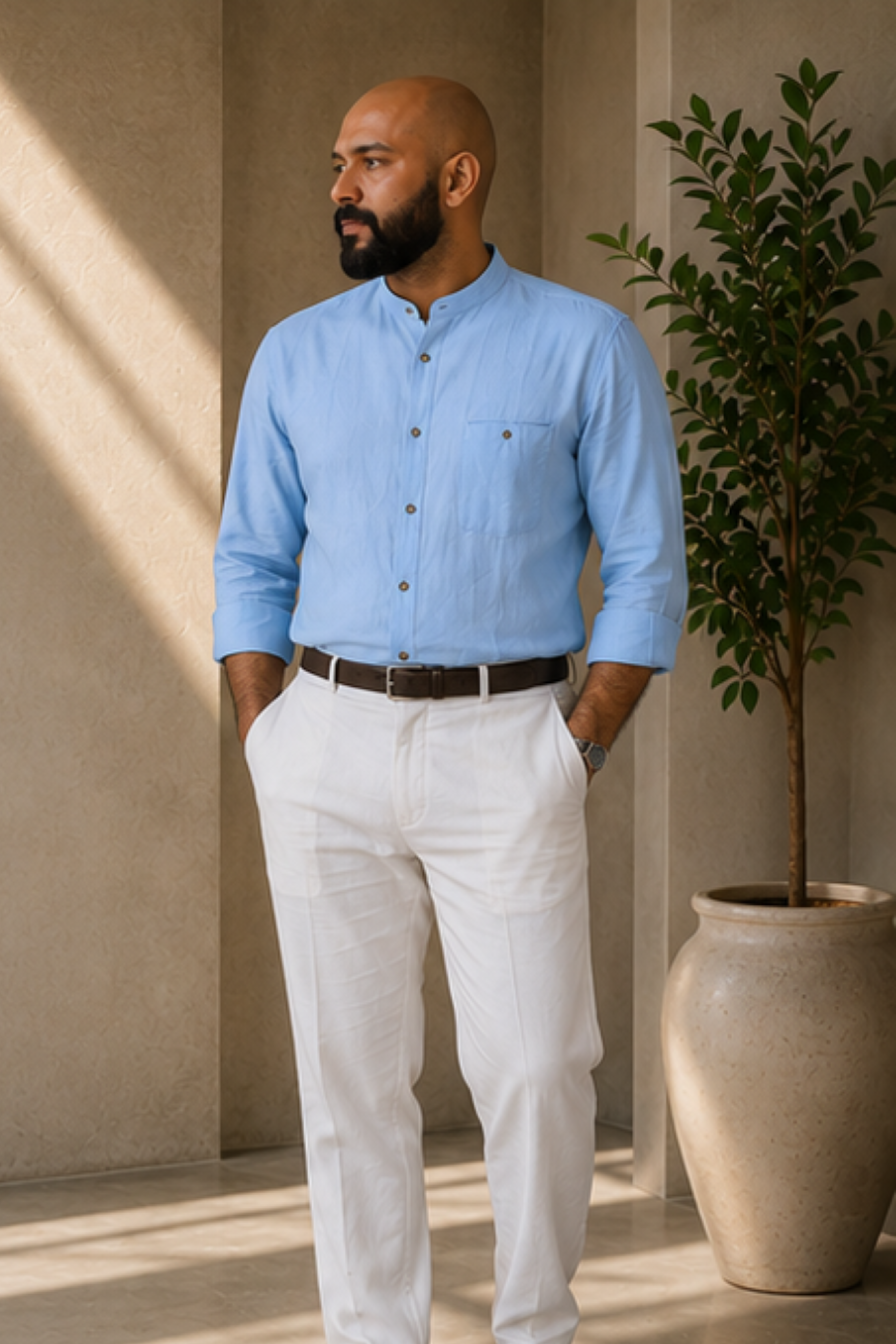 Majestic Olive Branch Hemp Overlay – Sustainable Hemp Layering Jacket for Men