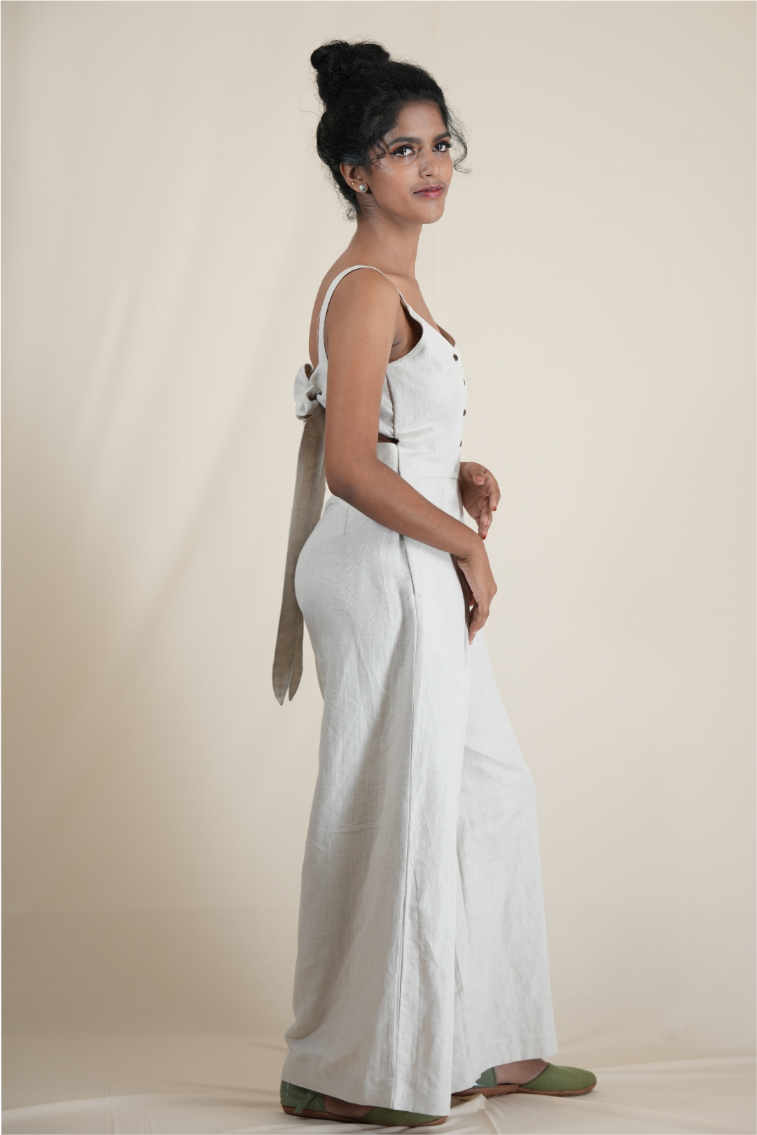 Wind in my hair Organic Linen Jumpsuit | Size XS