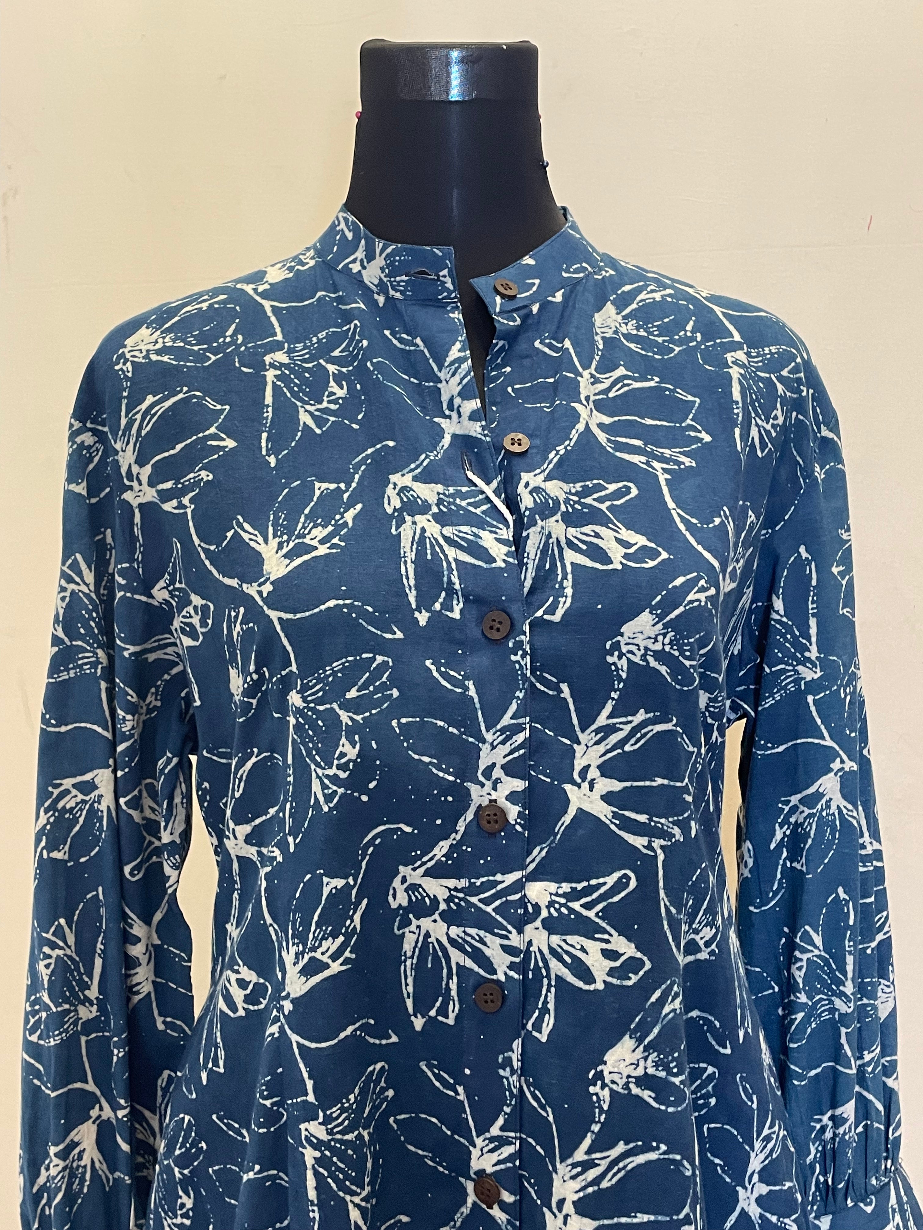 Flora Indigo Shirt Dress