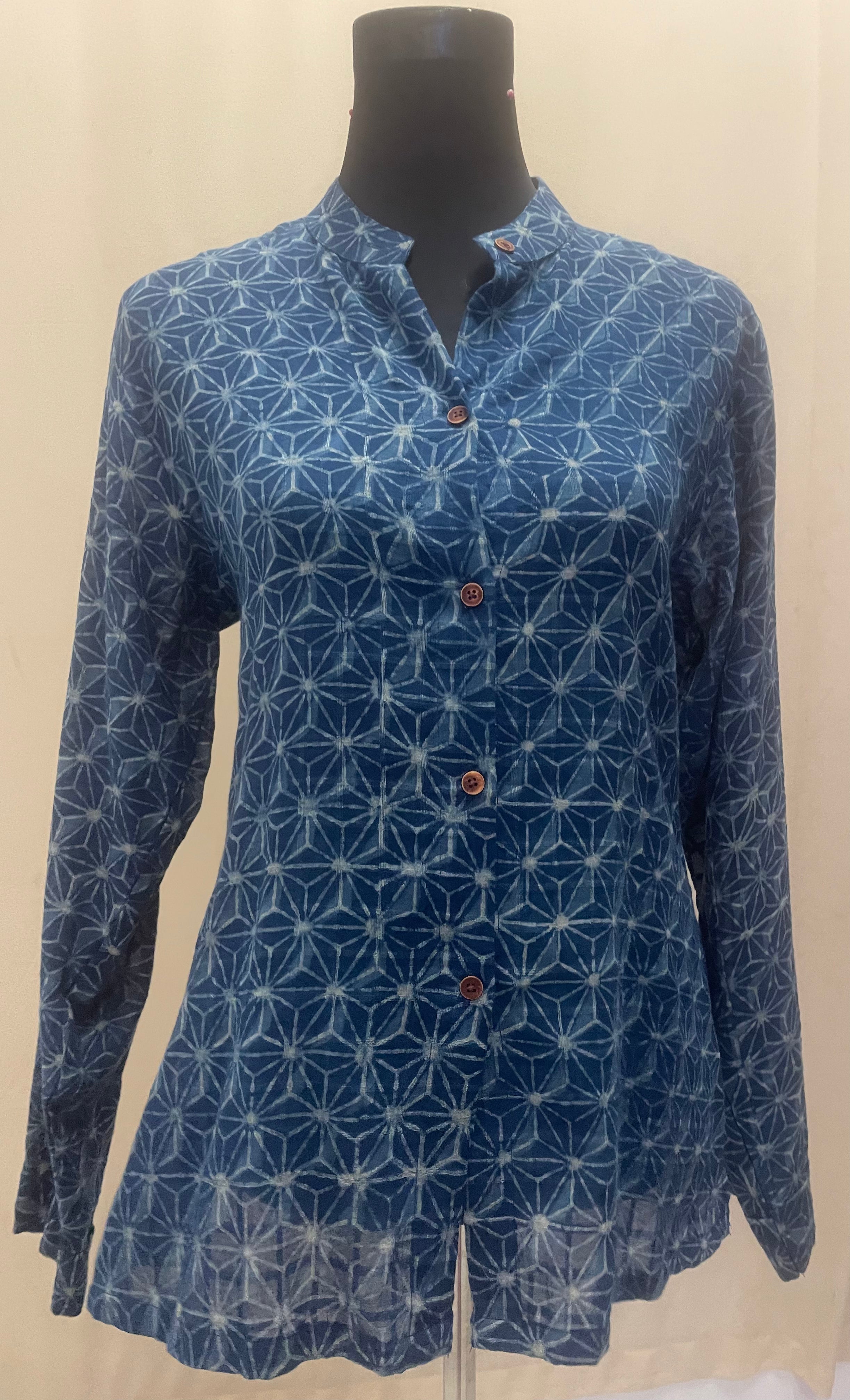 Indigo Slub Cotton Shirt