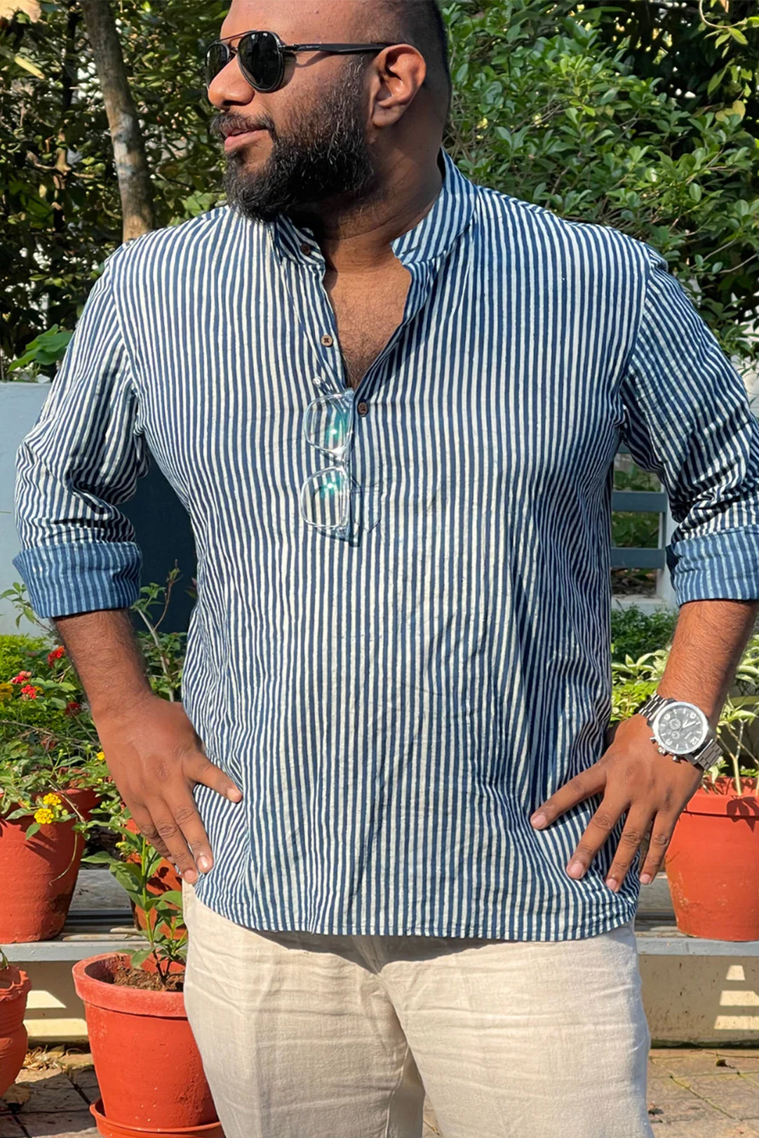 Stream Full-Sleeved Cotton Kurta