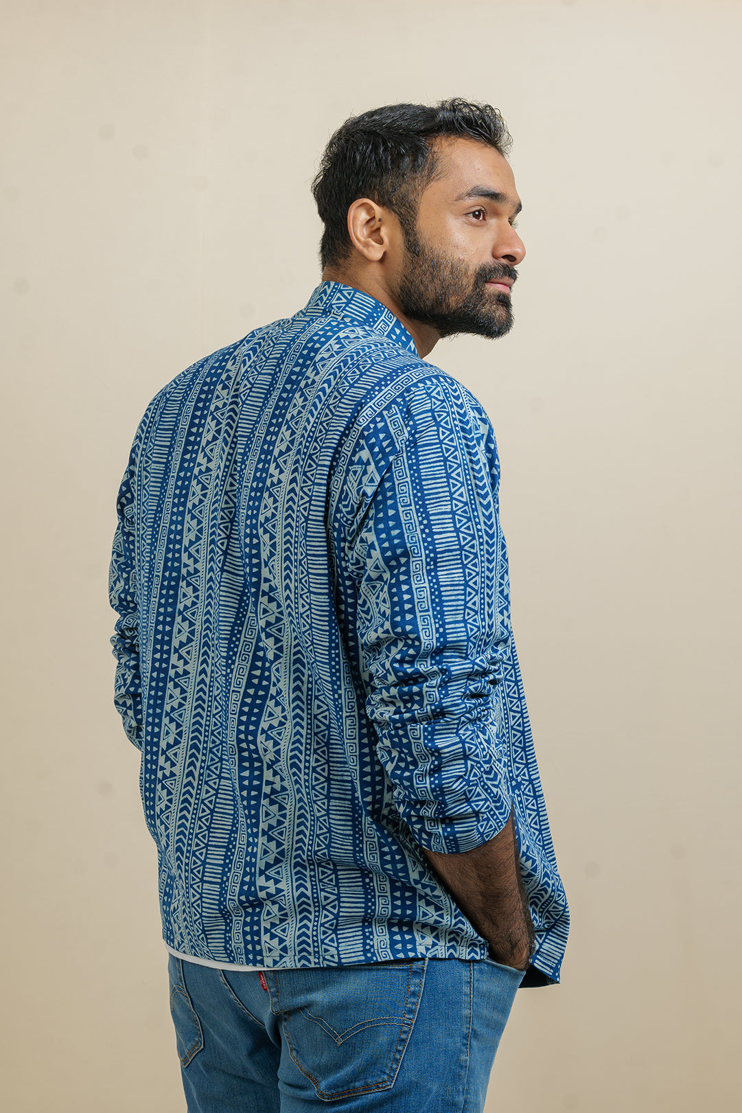 HAKA-TRIBE REVERSIBLE INDIGO SUMMER UNISEX JACKET