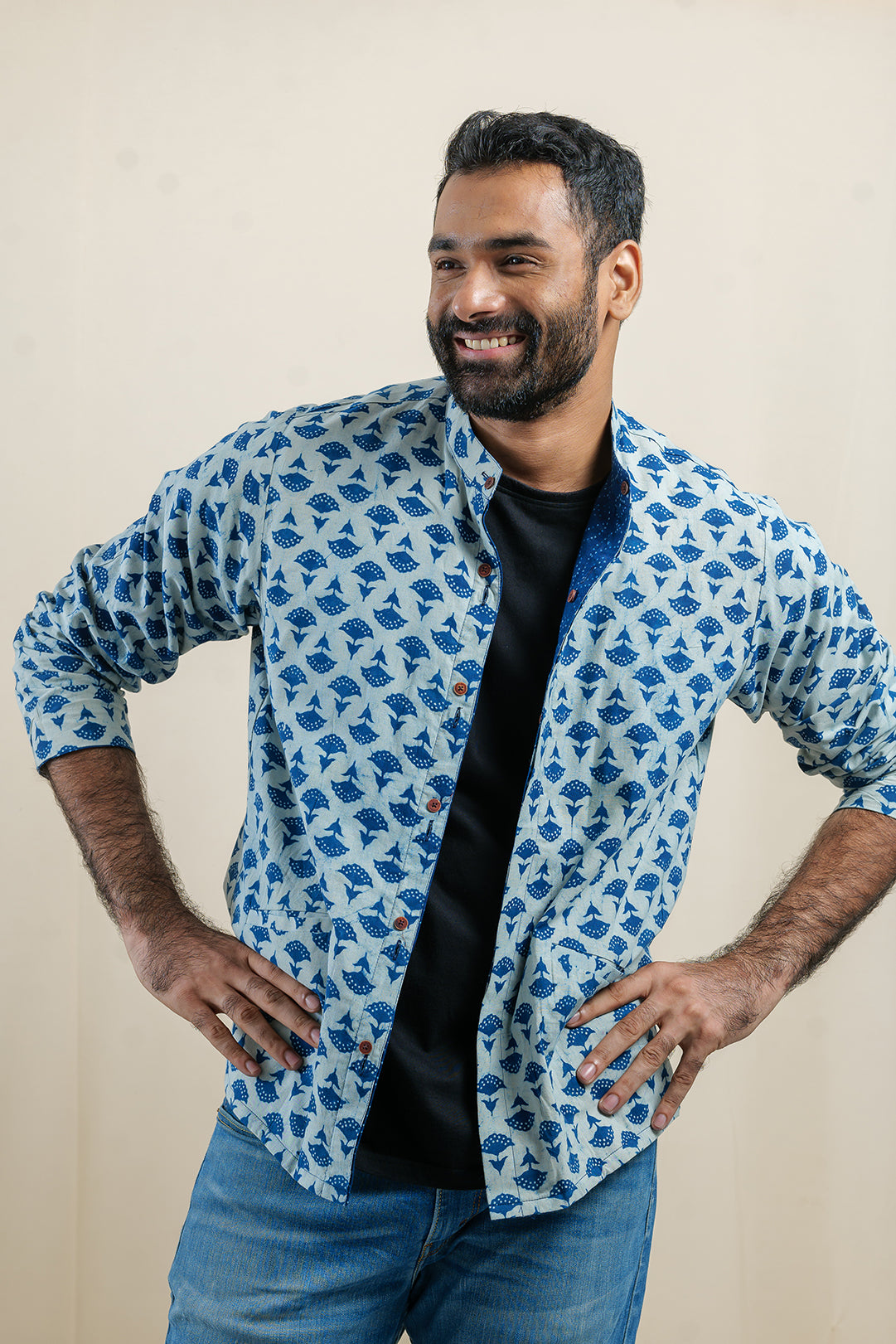 DEW-AZURE REVERSIBLE SUMMER UNISEX JACKET