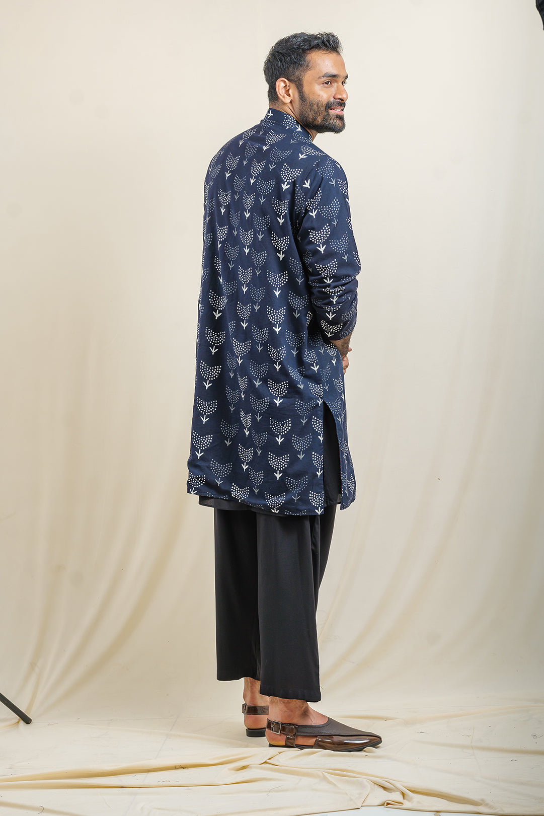 Mehfil Dark Aurora-Astral Reversible Jacket Kurta