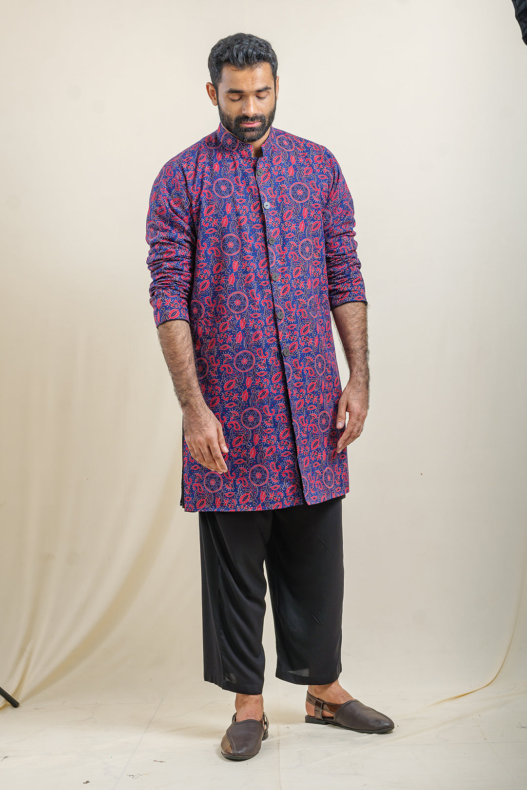 Mehfil Dark Aurora-Astral Reversible Jacket Kurta