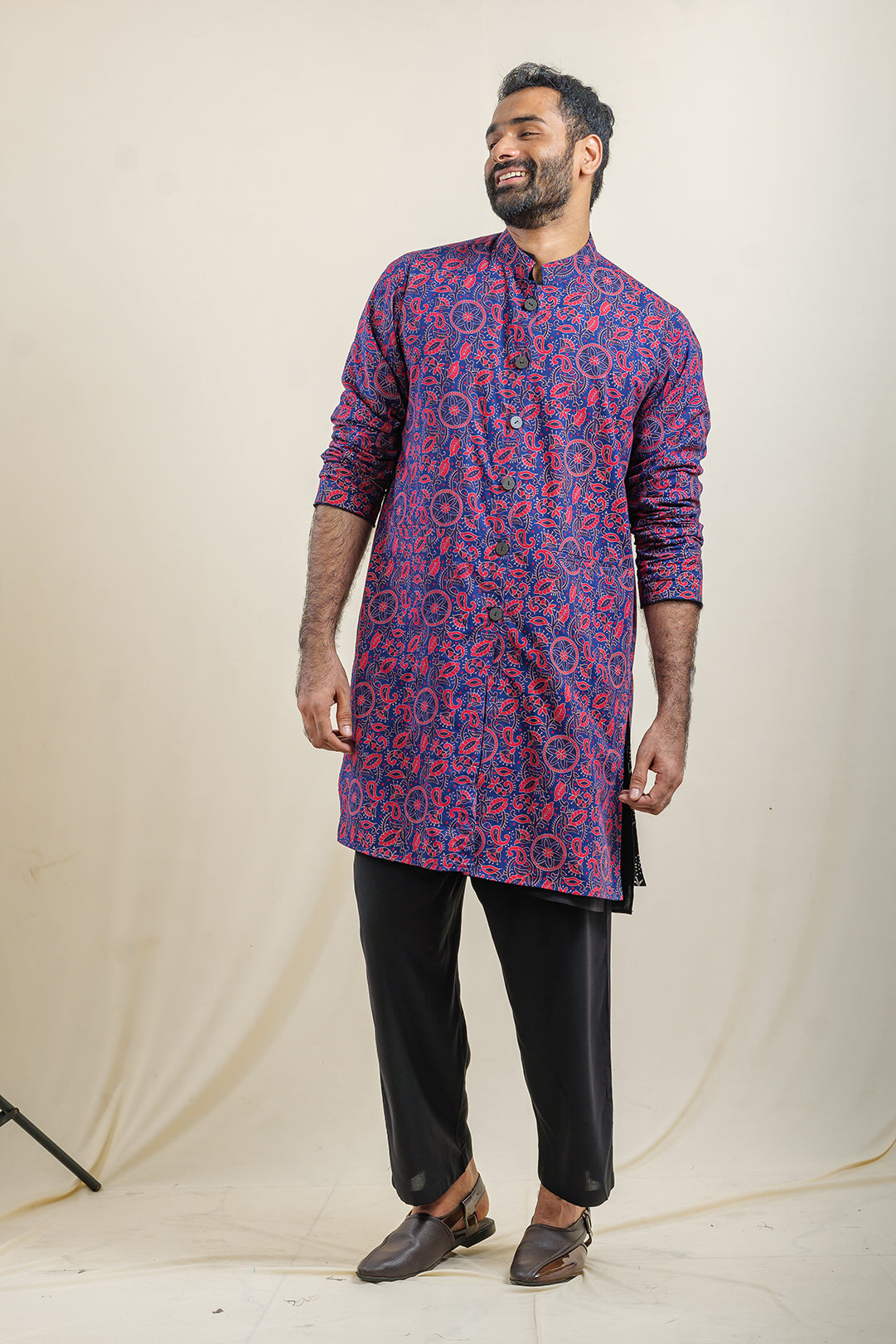 Mehfil Dark Aurora-Astral Reversible Jacket Kurta