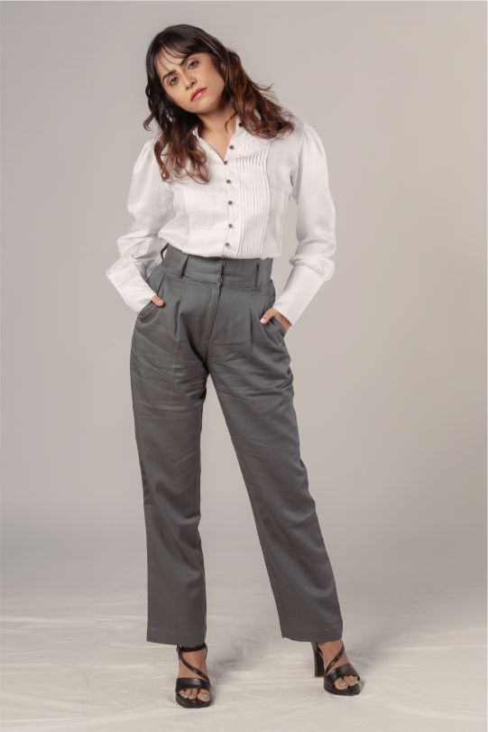 High Waisted Pleated Pants | Work Trousers | Cute Pants For Women –  MOD&SOUL - Contemporary Women's Clothing