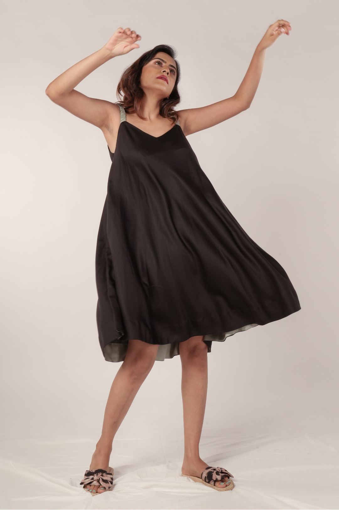 Umbrella dress in Tencel™ Satin