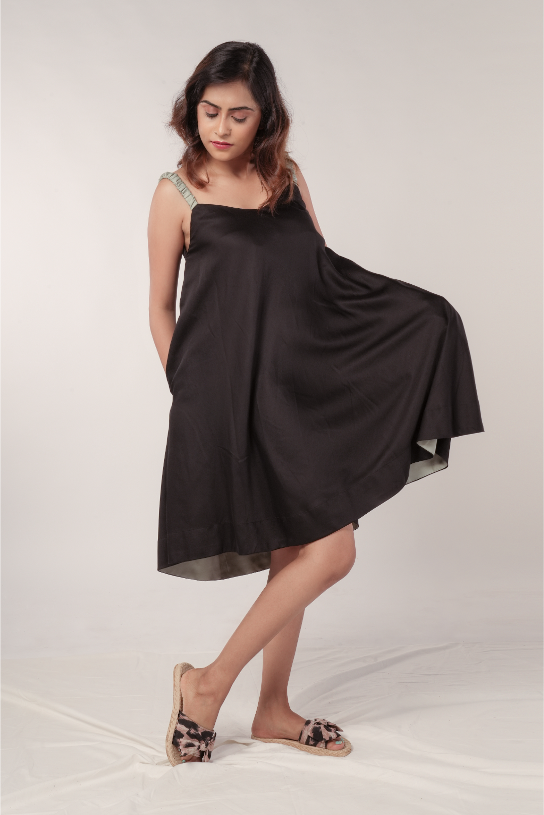 Umbrella dress in Tencel™ Satin